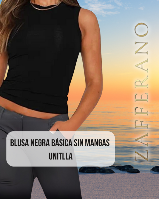 Blusa Básica sin manga color blanco