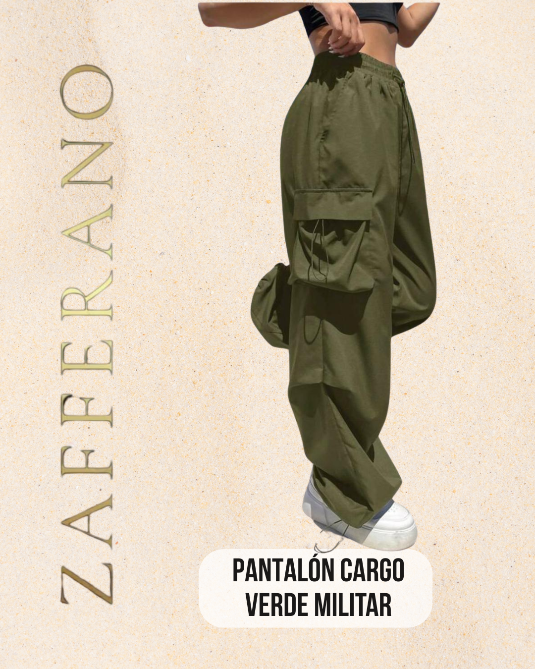 Pantalón Cargo Verde Militar