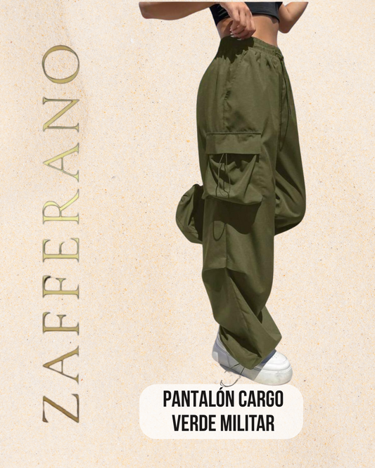 Pantalón Cargo Verde Militar